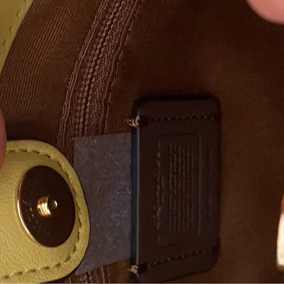 Coach Mini Lane Top Handle in Yellow - Picture 5 of 6